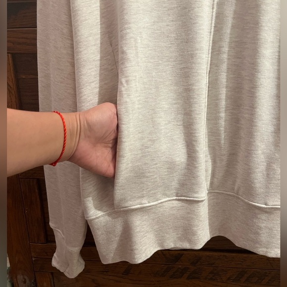 Athleta Size Medium Apollo Crewneck Sweatshirt in Heather Toasted Brown EUC - Picture 5 of 12